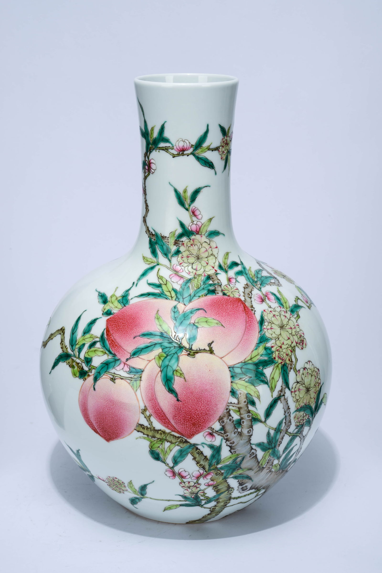 A FAMILLE ROSE 'FORTUNE AND SHOU'