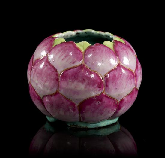 A Famille Rose Lotus Form Water