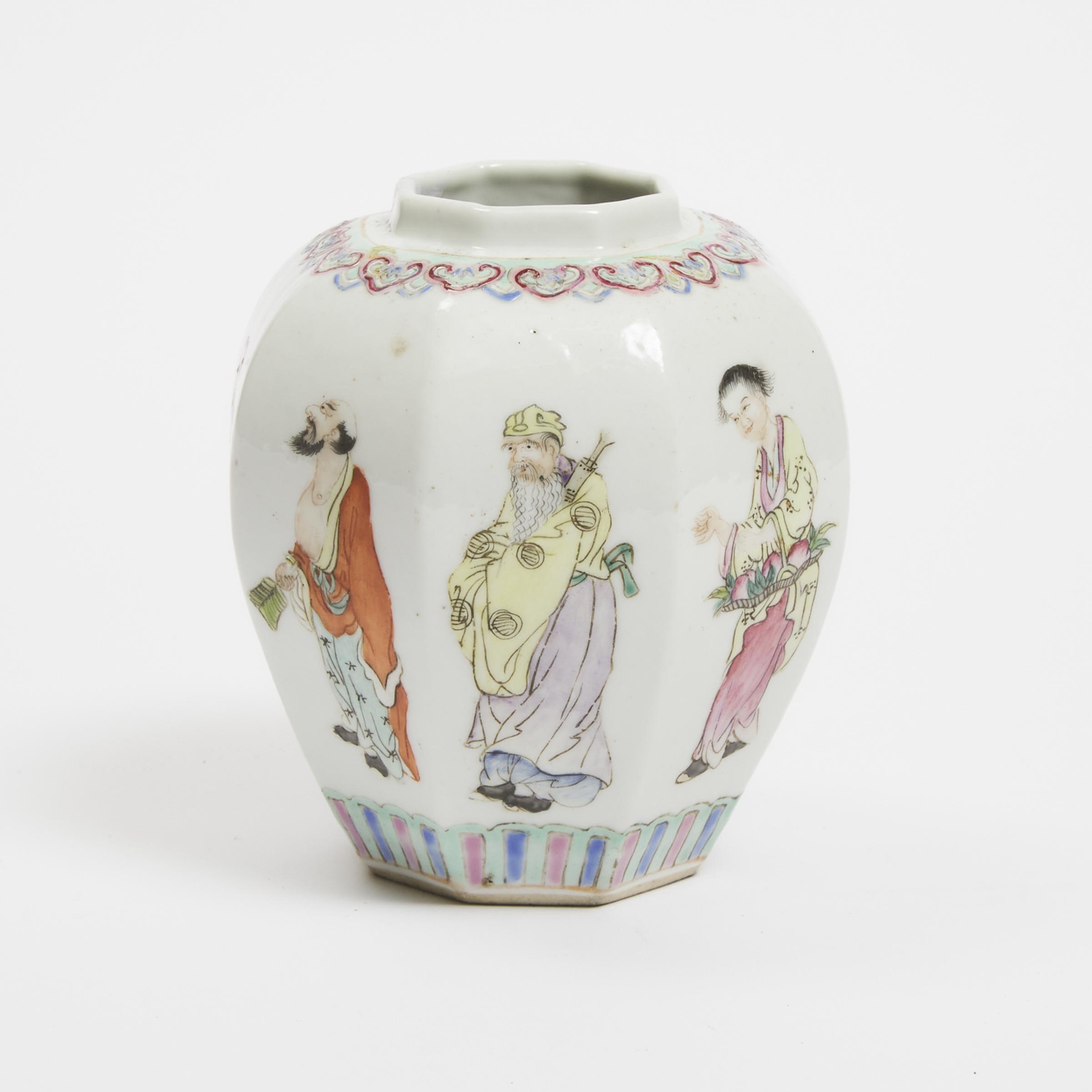 A Famille Rose Octagonal 'Eight