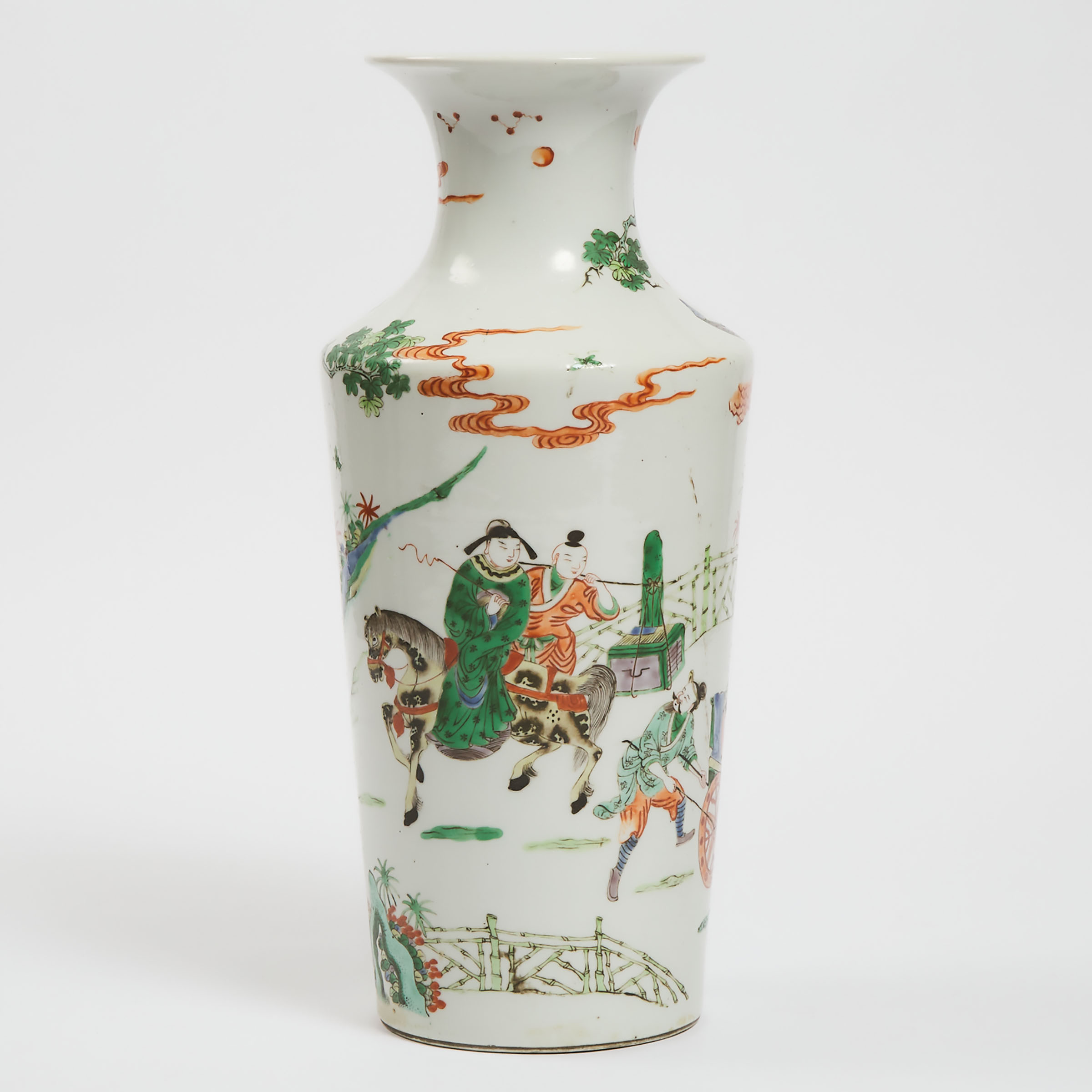 A Famille Verte 'Figural' Vase,