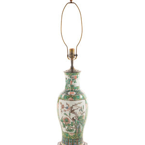 A Famille Verte Porcelain Vase 19th