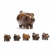 A FAMILY OF SIX PIGS, MARIE RO