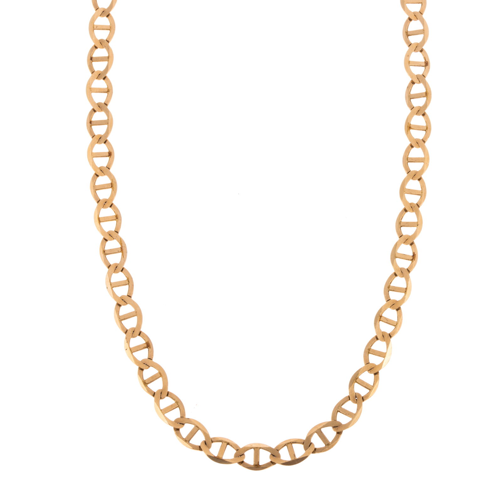 A FANCY ANCHOR LINK CHAIN IN 10K