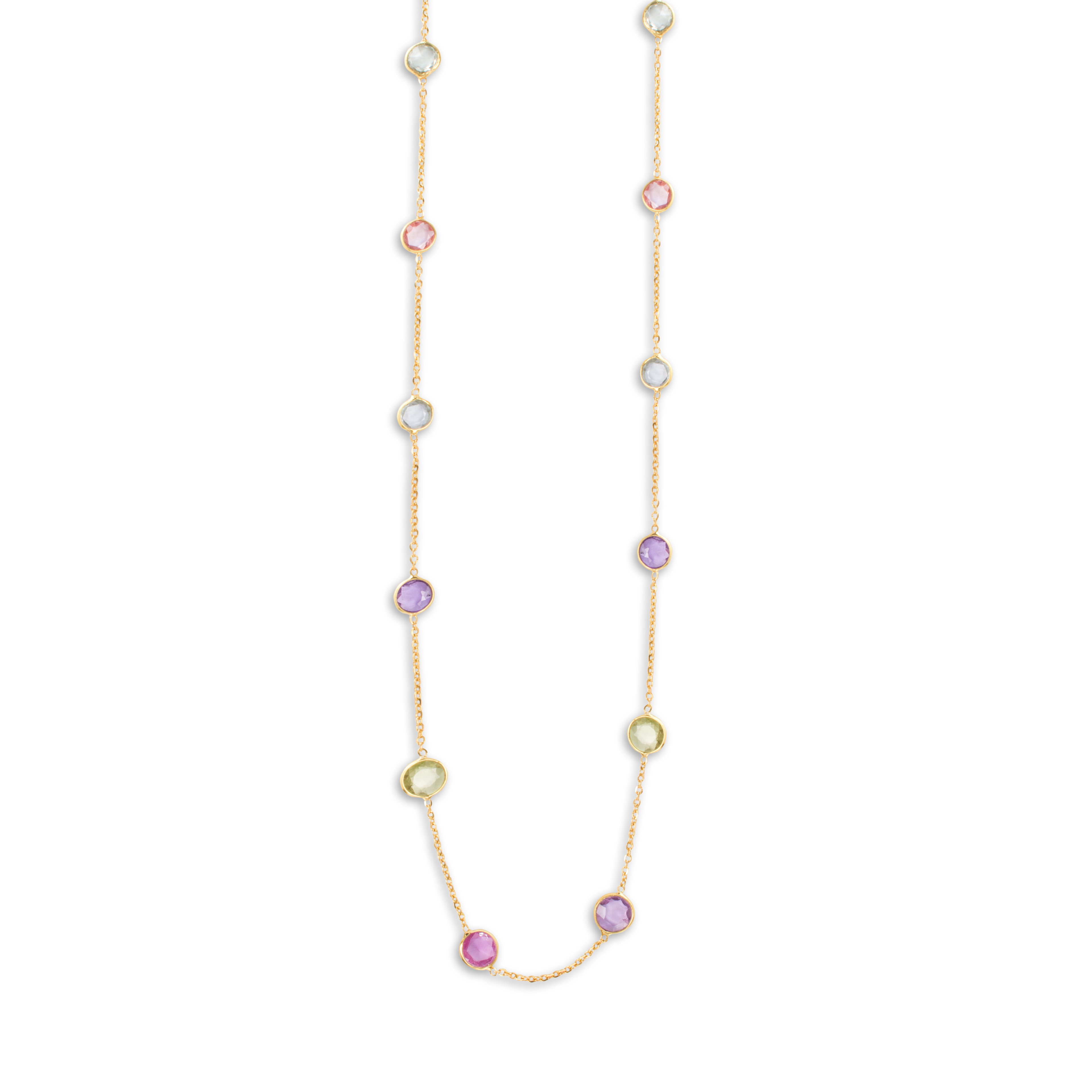 A FANCY COLORED SAPPHIRE AND