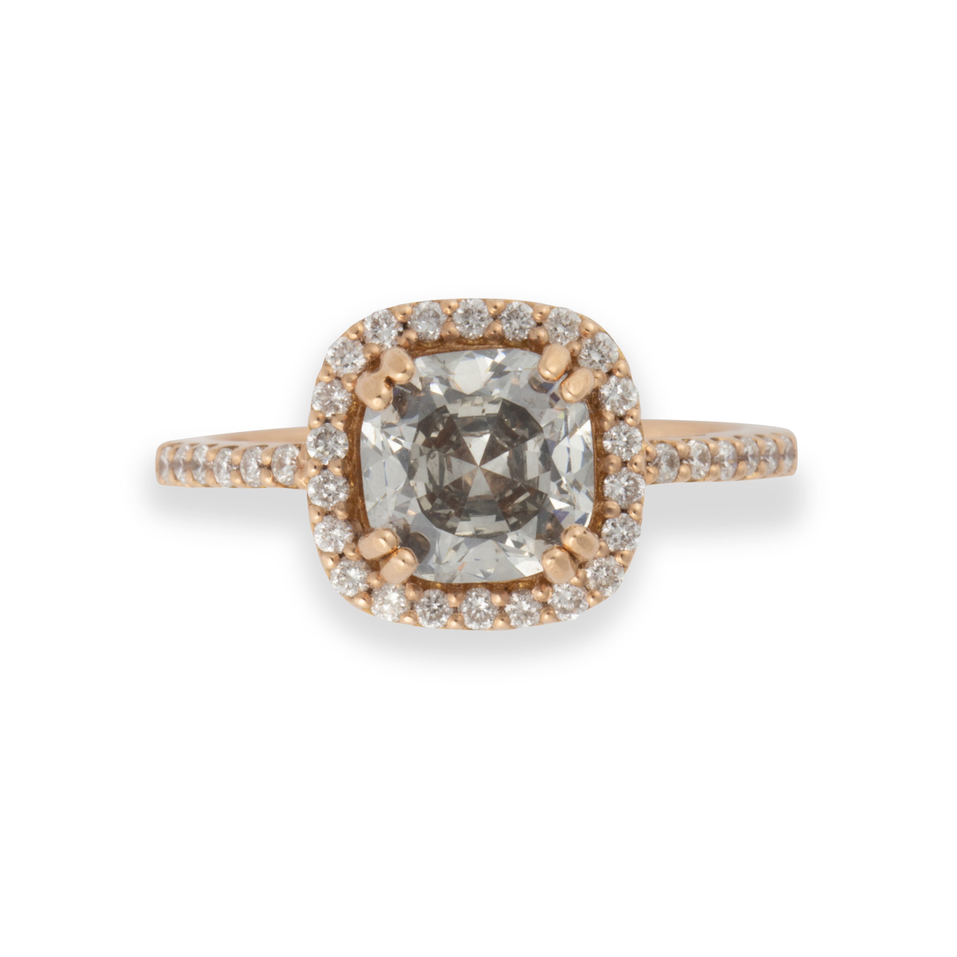 A FANCY GRAY DIAMOND, DIAMOND AND