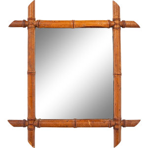 A Faux Bamboo Mirror 19th Century
