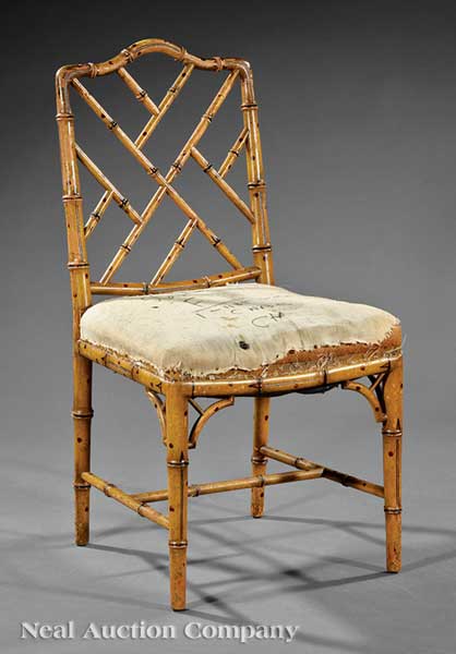 A Faux Bamboo Side Chair 19th c.