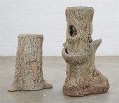 A FAUX BOIS SUNDIAL AND OPEN P