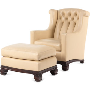 A Faux Leather Upholstered Lounge