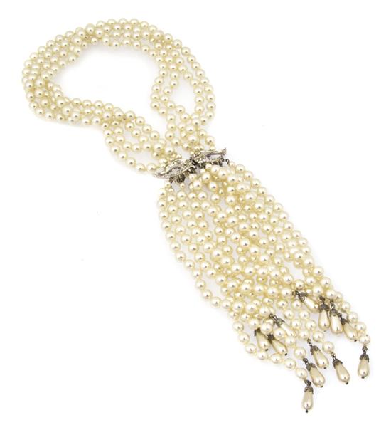 A Faux Pearl and Rhinestone