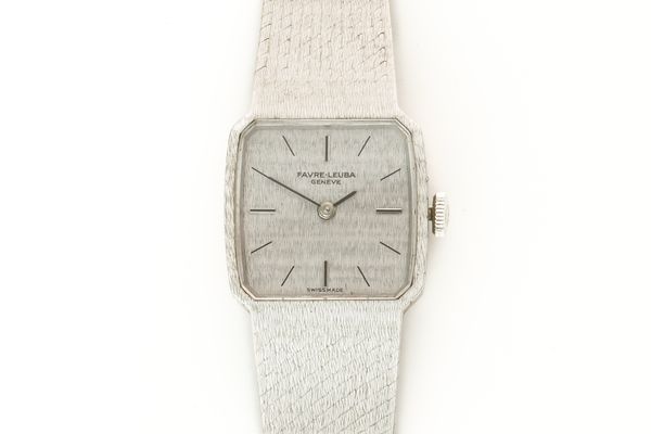 A FAVRE-LEUBA WHITE GOLD LADY'S