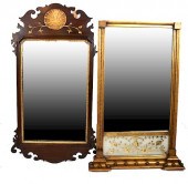 A FEDERAL EGLOMISE MIRROR & A