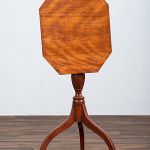A Federal Figured Birch Octagonal