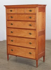 A FEDERAL FIGURED MAPLE TALL C