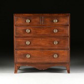 A FEDERAL FLAME MAHOGANY CHEST