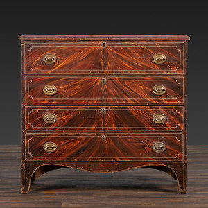 A Federal Grain Painted Pine
