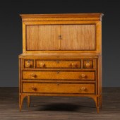 A Federal Inlaid Bird's Eye Ma