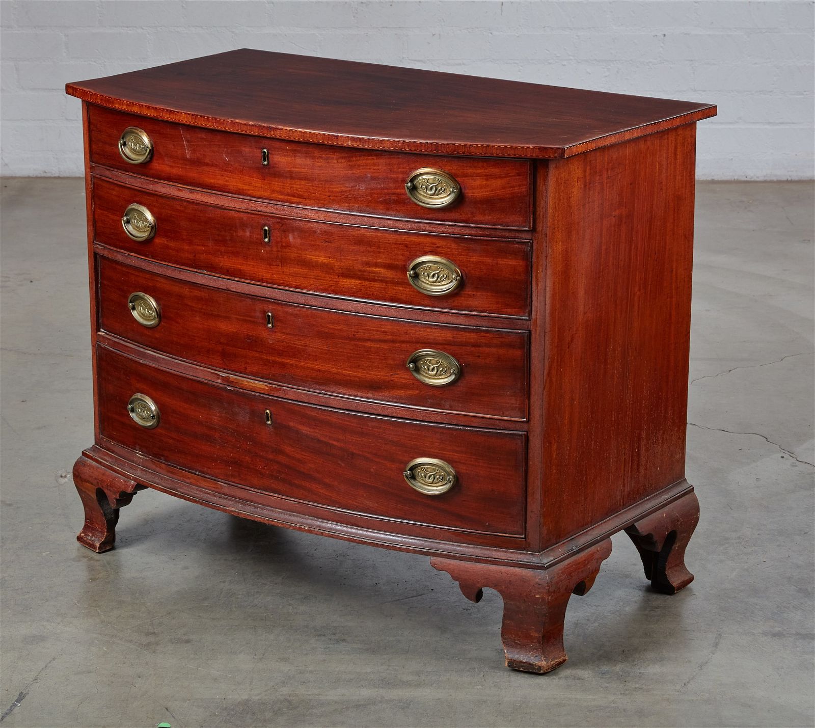 A FEDERAL INLAID MAHOGANY CHEST