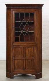A FEDERAL INLAID MAHOGANY CORN