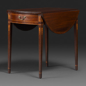 A Federal Inlaid Mahogany Drop Leaf