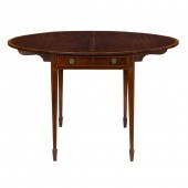 A FEDERAL INLAID MAHOGANY PEMB