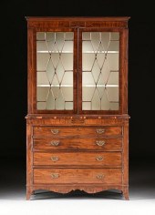 A FEDERAL INLAID MAHOGANY SECR