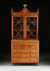 A FEDERAL INLAID MAHOGANY SECR