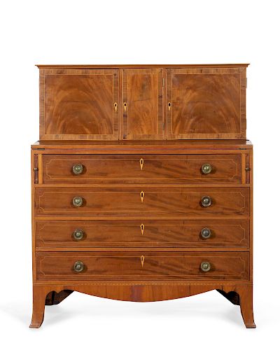 A FEDERAL INLAID MAHOGANY