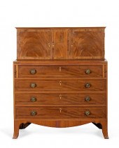 A FEDERAL INLAID MAHOGANY SECR