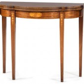 A Federal Inlaid Mahogany Shap