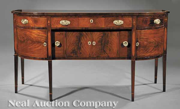 A Federal Inlaid Mahogany Sideboard
