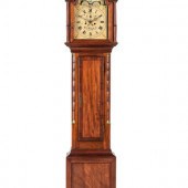 A Federal Inlaid Mahogany Tall