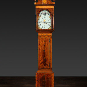 A Federal Inlaid Mahogany Tall Case