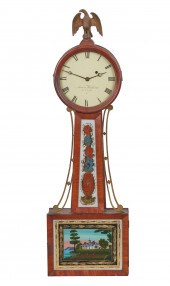 A FEDERAL MAHOGANY AND EGLOMIS