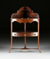 A FEDERAL MAHOGANY CORNER WASH