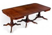 A FEDERAL MAHOGANY THREE PILLA