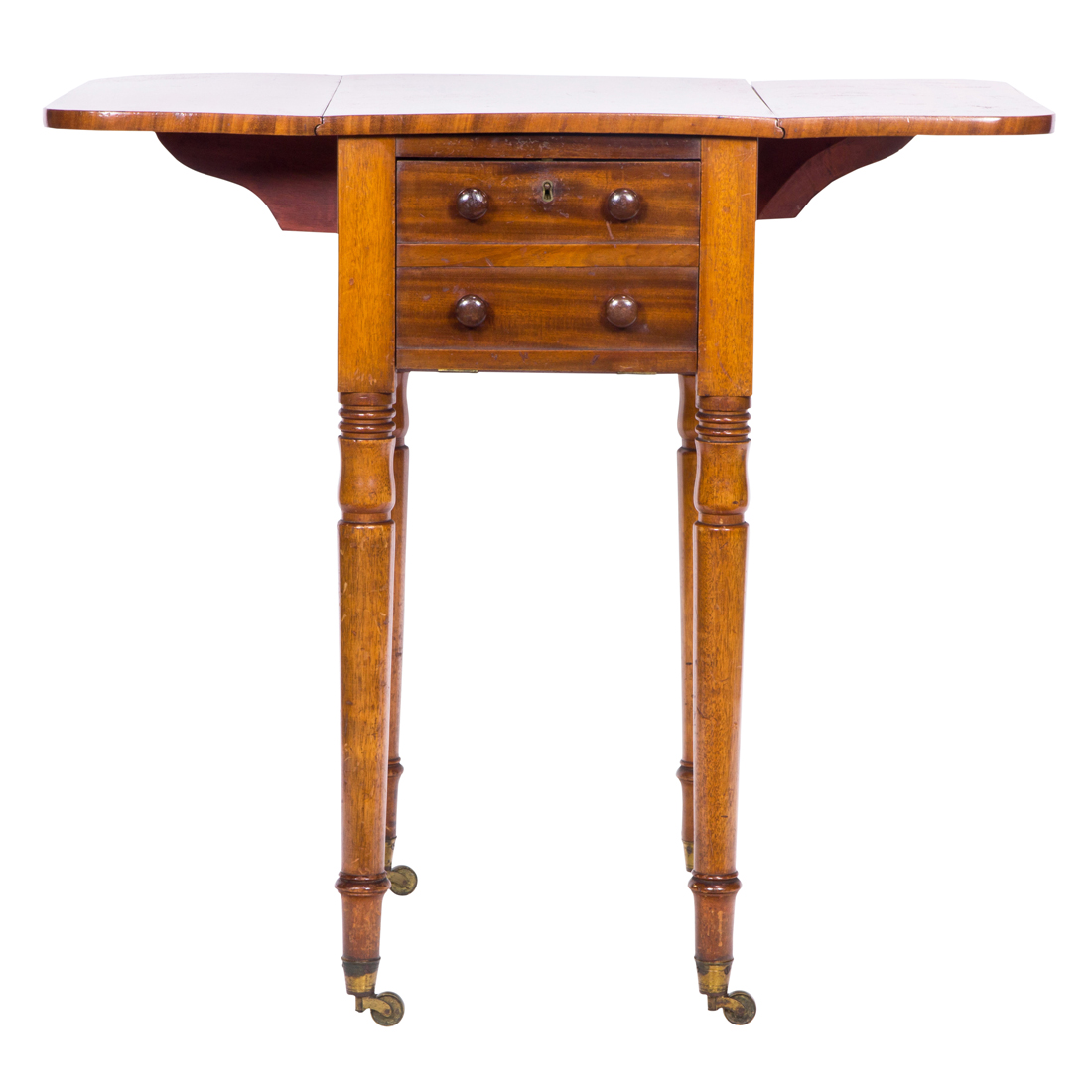 A FEDERAL MAHOGANY WORK TABLE A