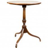 A FEDERAL OVAL TILT TOP TEA TA