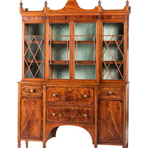 A Federal Parcel Gilt Mahogany,