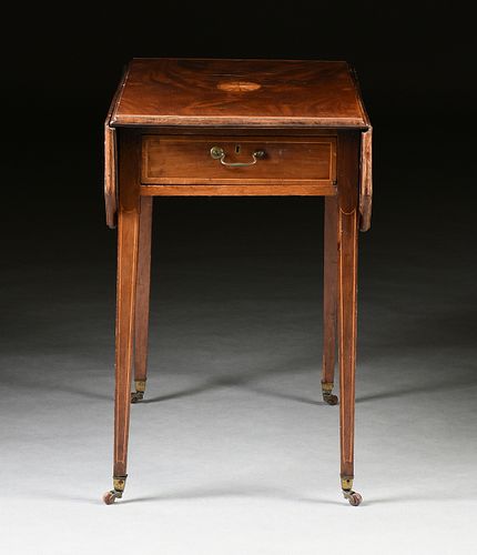 A FEDERAL SATINWOOD INLAID FLAME