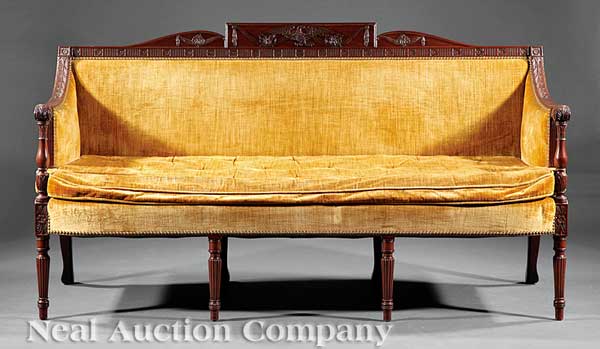 A Federal-Style Carved Mahogany