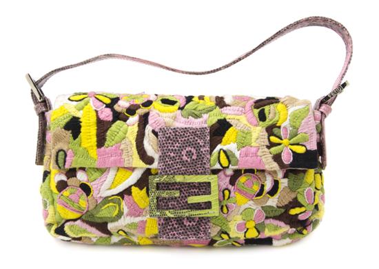 A Fendi Multicolor Embroidered
