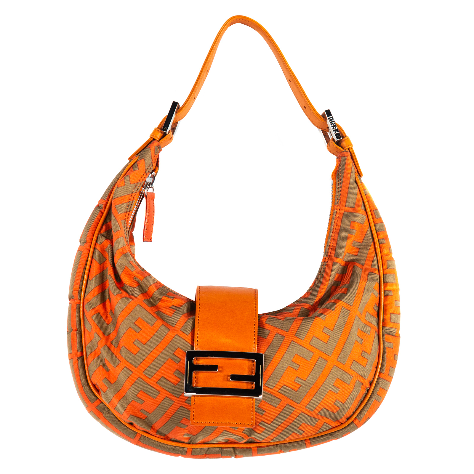 A FENDI SMALL HALF MOON FLAP