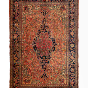 A Feraghan Sarouk Wool Rug Late