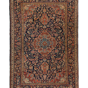 A Feraghan Sarouk Wool Rug Late