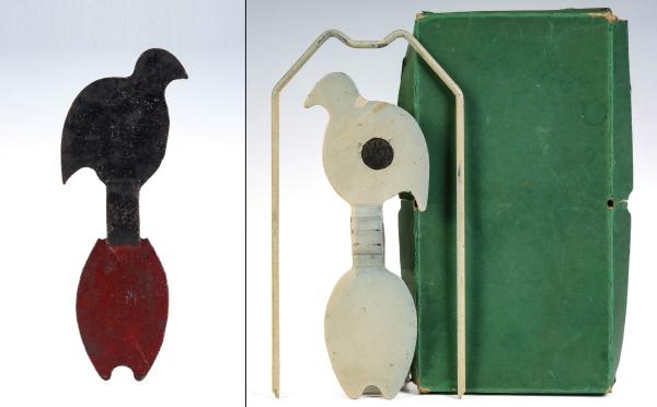 A FIGURAL BIRD SHOOTING GALLERY