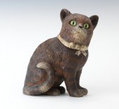 A Figural Cat Tobacco Humidor