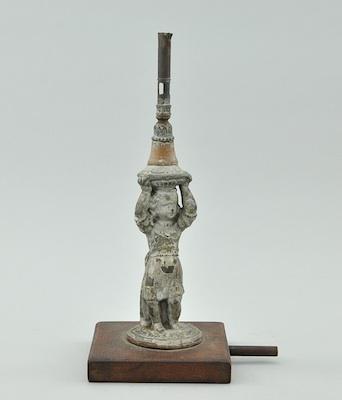A Figural Gas Cigar Lighter In