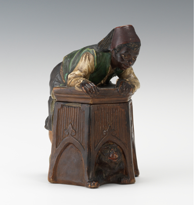 A Figural Humidor of Arab Boy