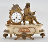 A Figural Mantel Clock Commemo